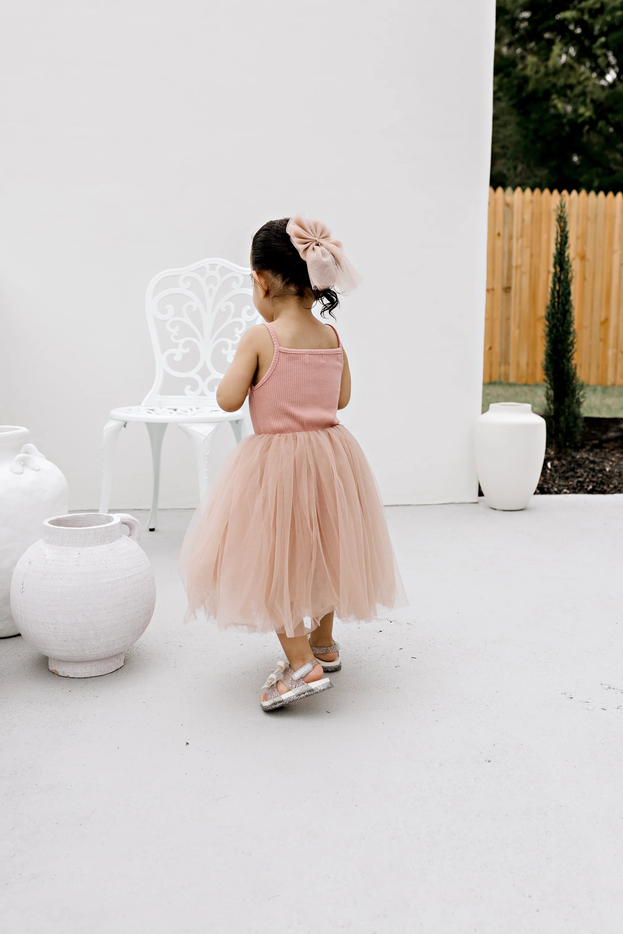 Tulle Sailor Bow | Dusty Pink