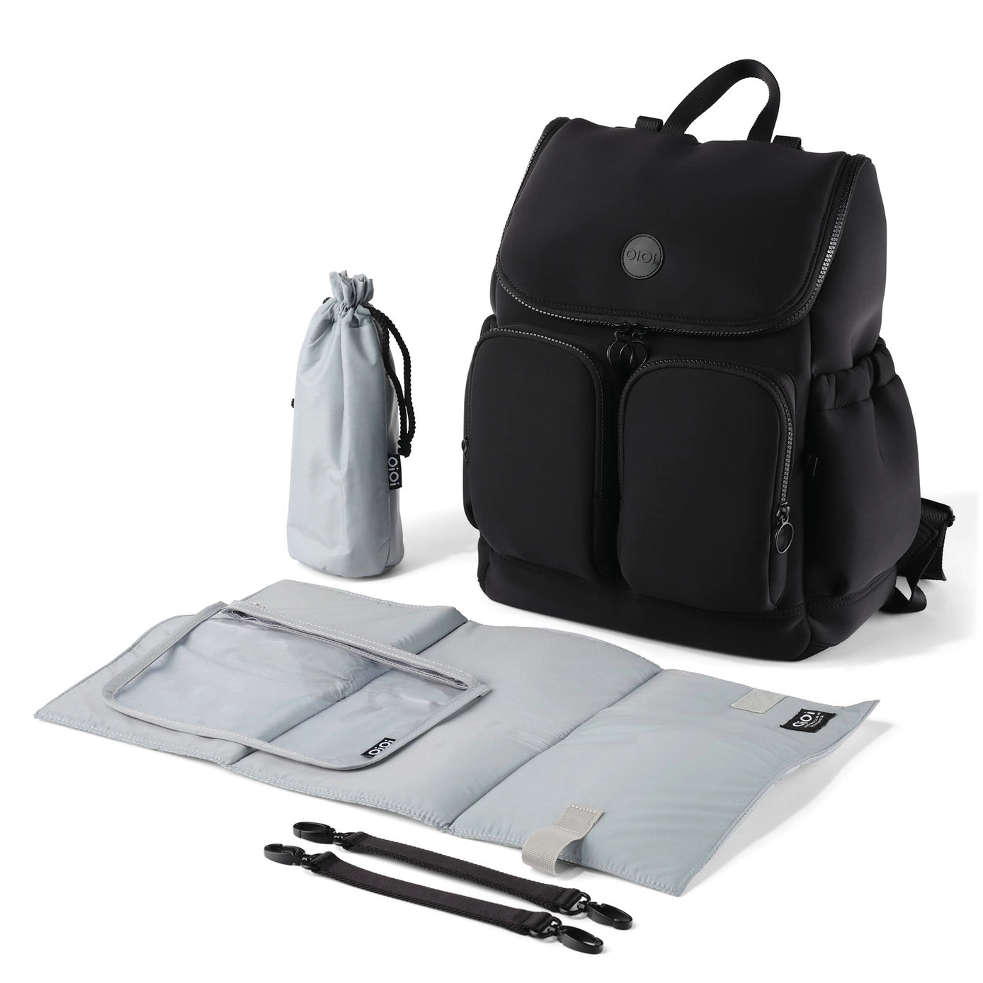 Nappy Backpack l Black Neoprene