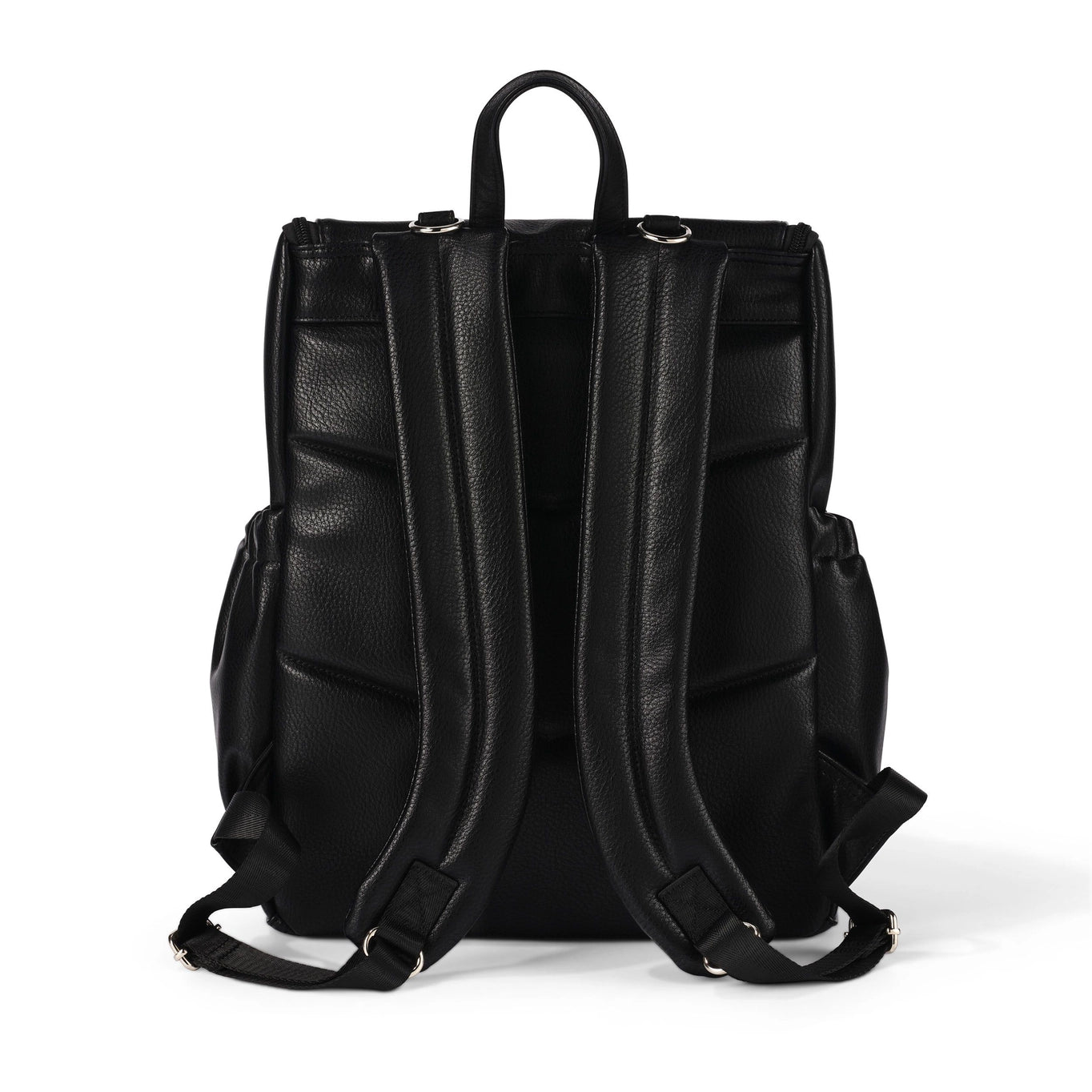 Nappy Backpack l Black Dimple Vegan Leather