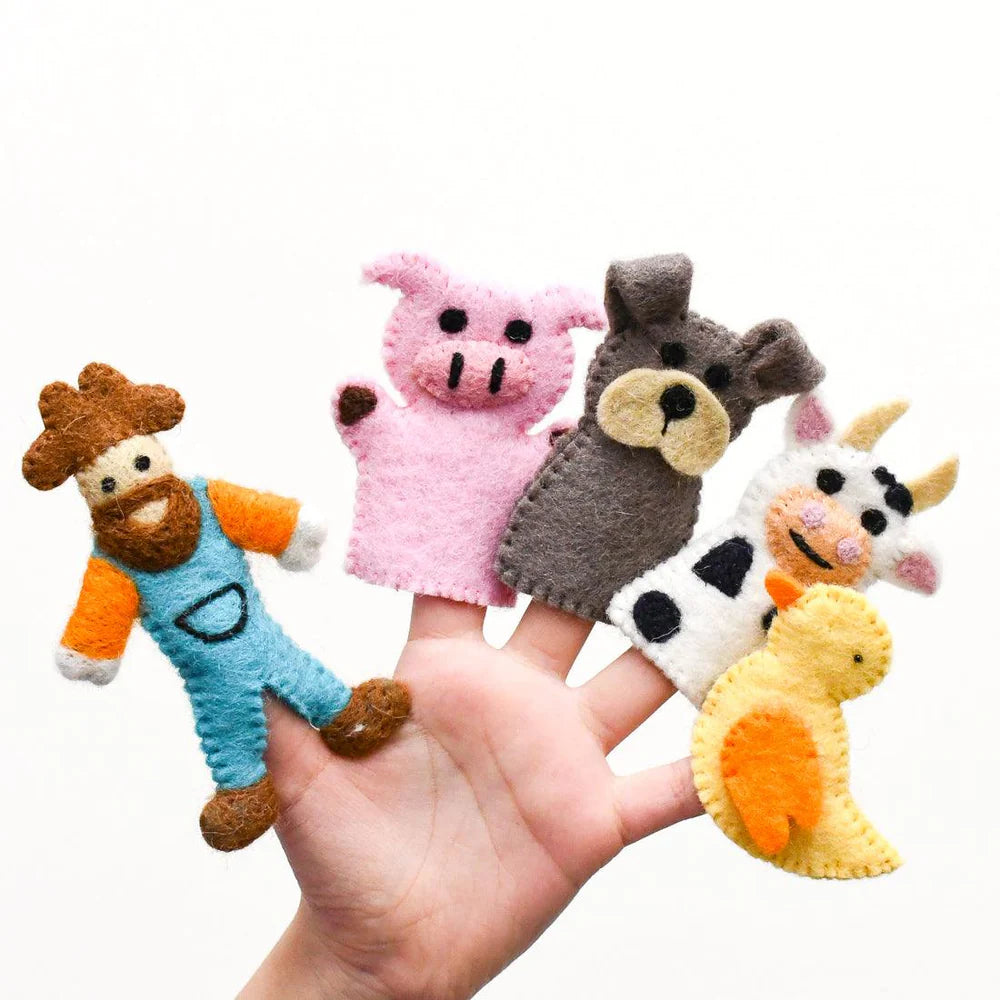 Felt Finger Puppets | Old MacDonald Farm Animals