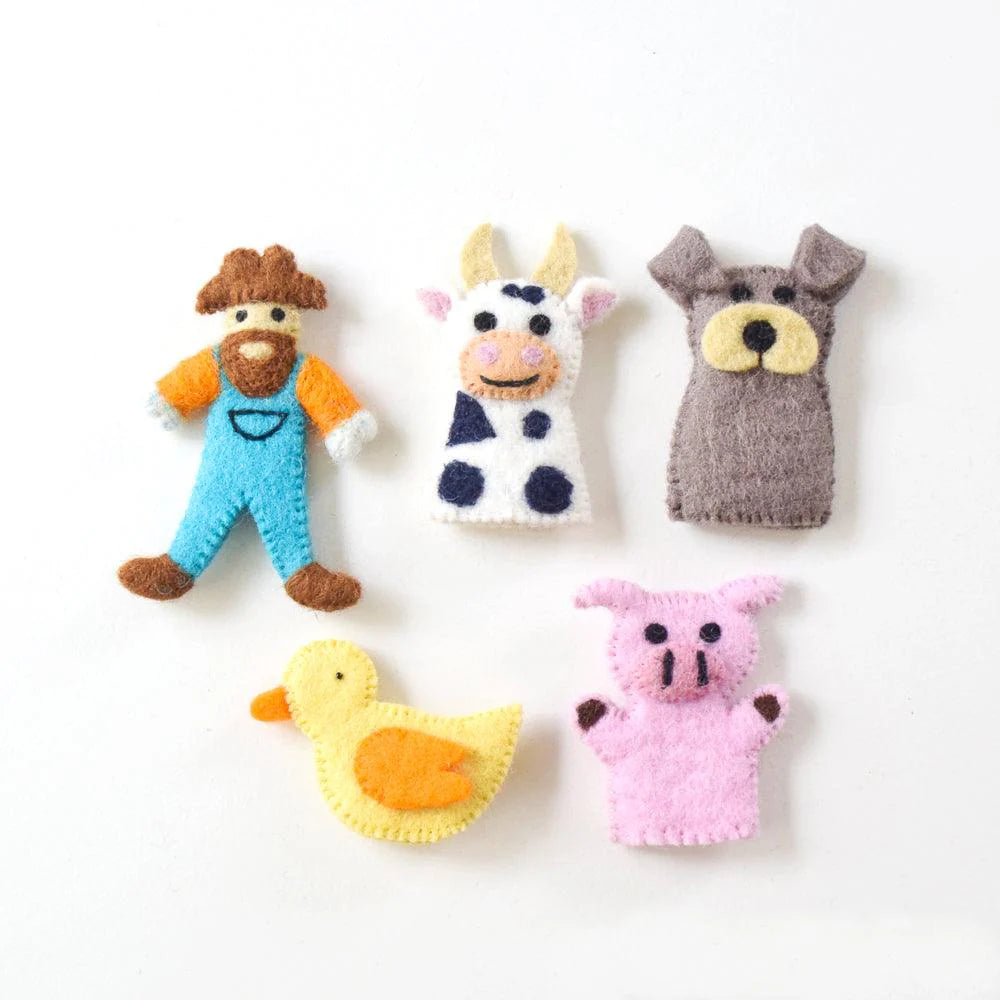 Felt Finger Puppets | Old MacDonald Farm Animals
