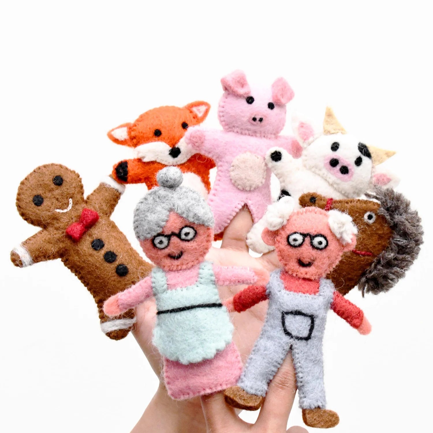 Felt Finger Puppets | Gingerbread Man