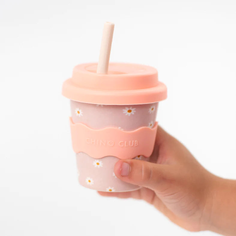 Reusable Baby Chino Cup l Pink Daisy