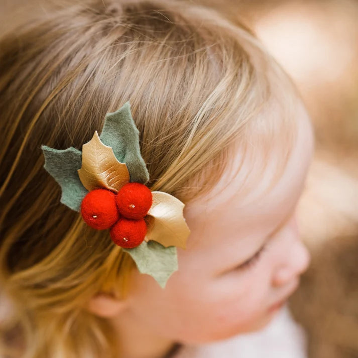Alligator Clip | Holly Berry Red