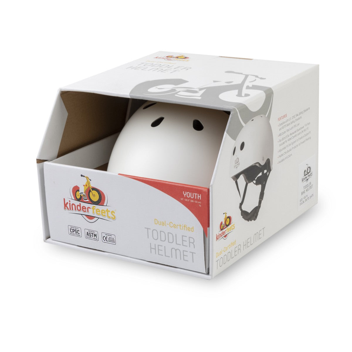 Toddler Bike Helmet | Matte White