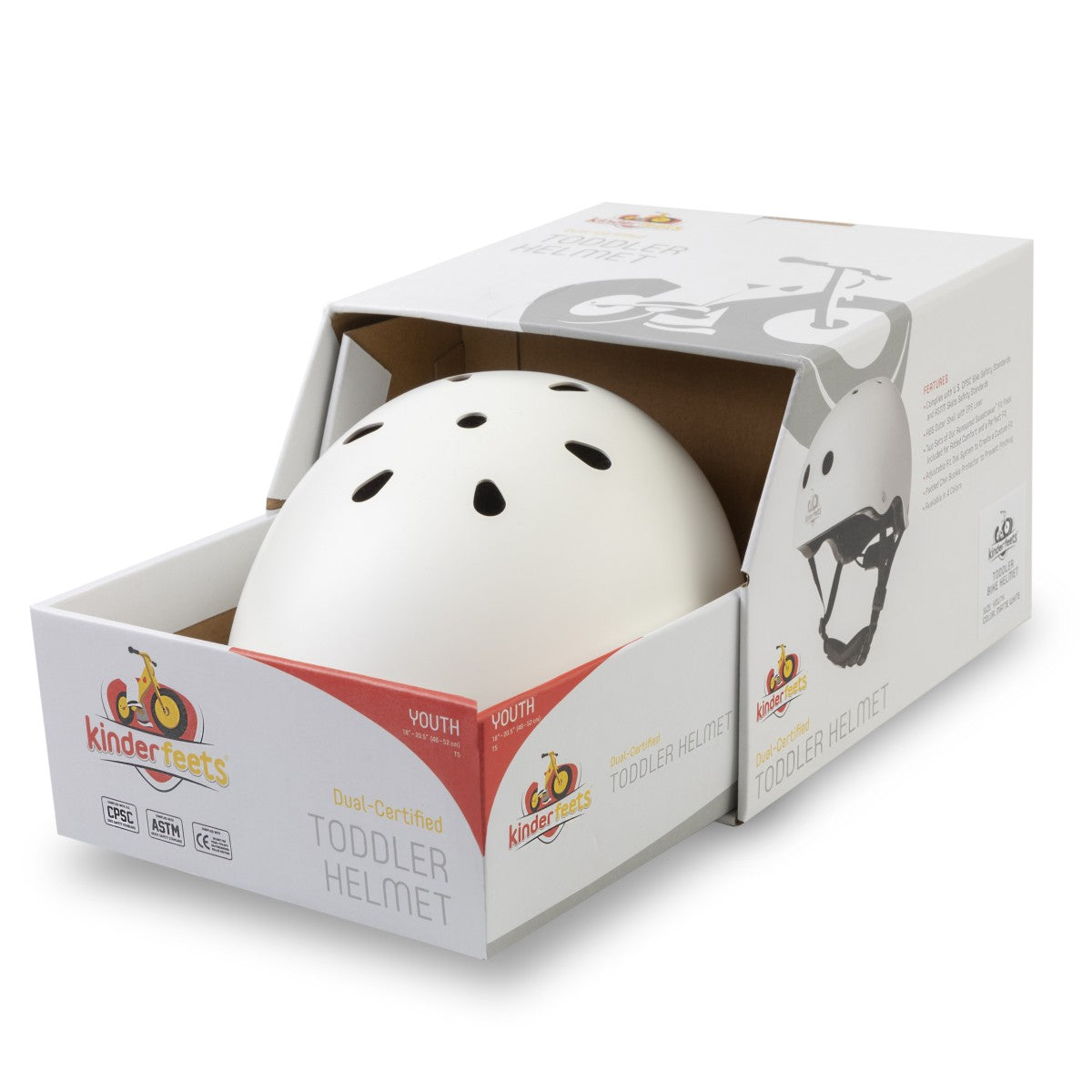 Toddler Bike Helmet | Matte White