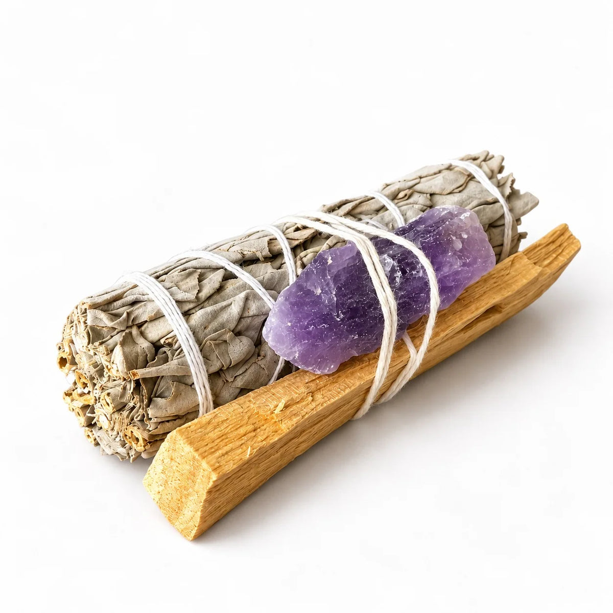 Mini White Sage Smudge Stick Kit | Amethyst