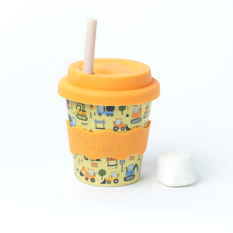 Reusable Baby Chino Cup l Orange Digger