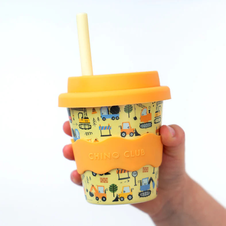 Reusable Baby Chino Cup l Orange Digger
