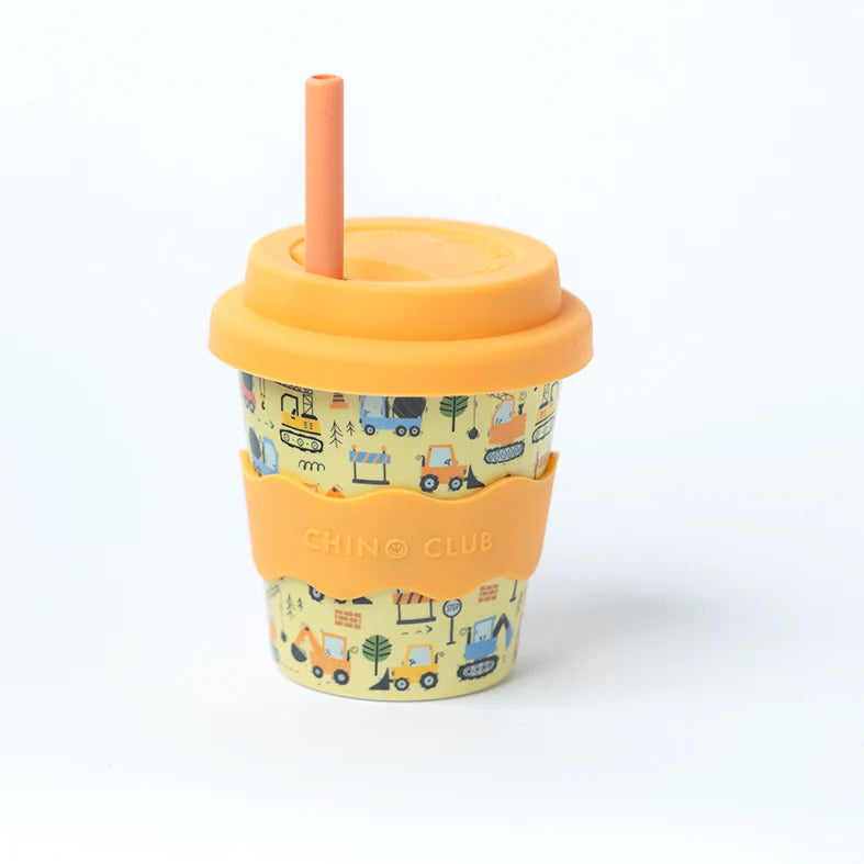 Reusable Baby Chino Cup l Orange Digger