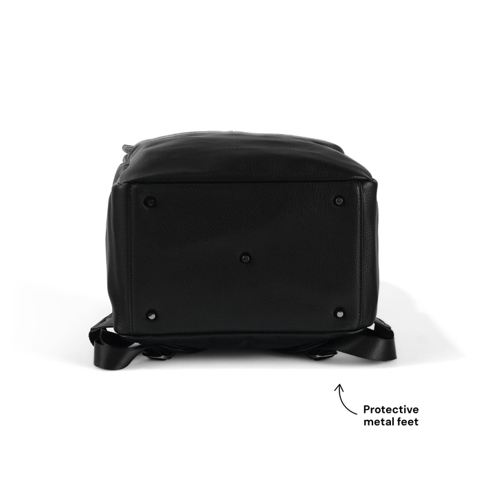 Multitasker Nappy Backpack | Black Faux Leather