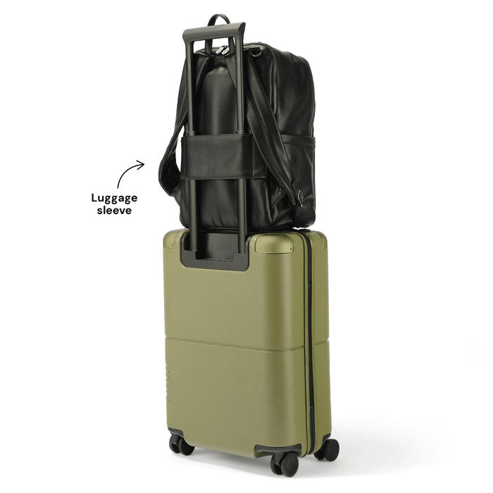 Multitasker Nappy Backpack | Black Faux Leather