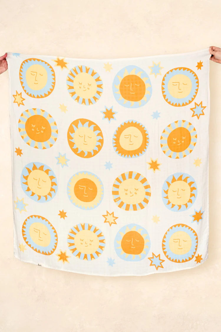 Organic Muslin Swaddle | Sunny Day