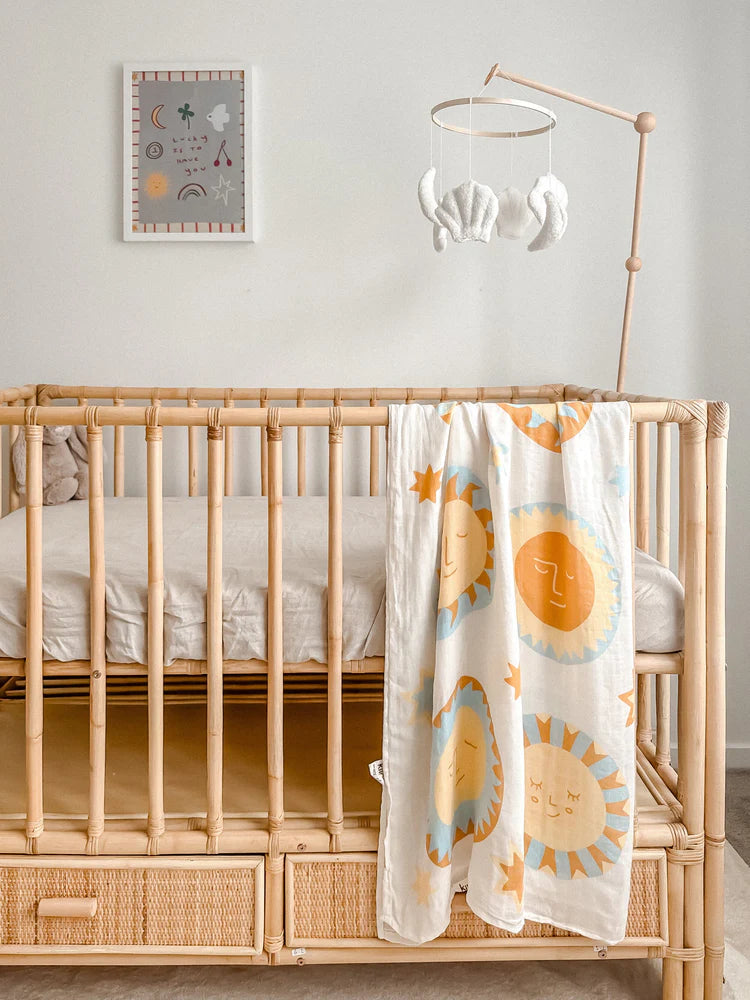 Organic Muslin Swaddle | Sunny Day