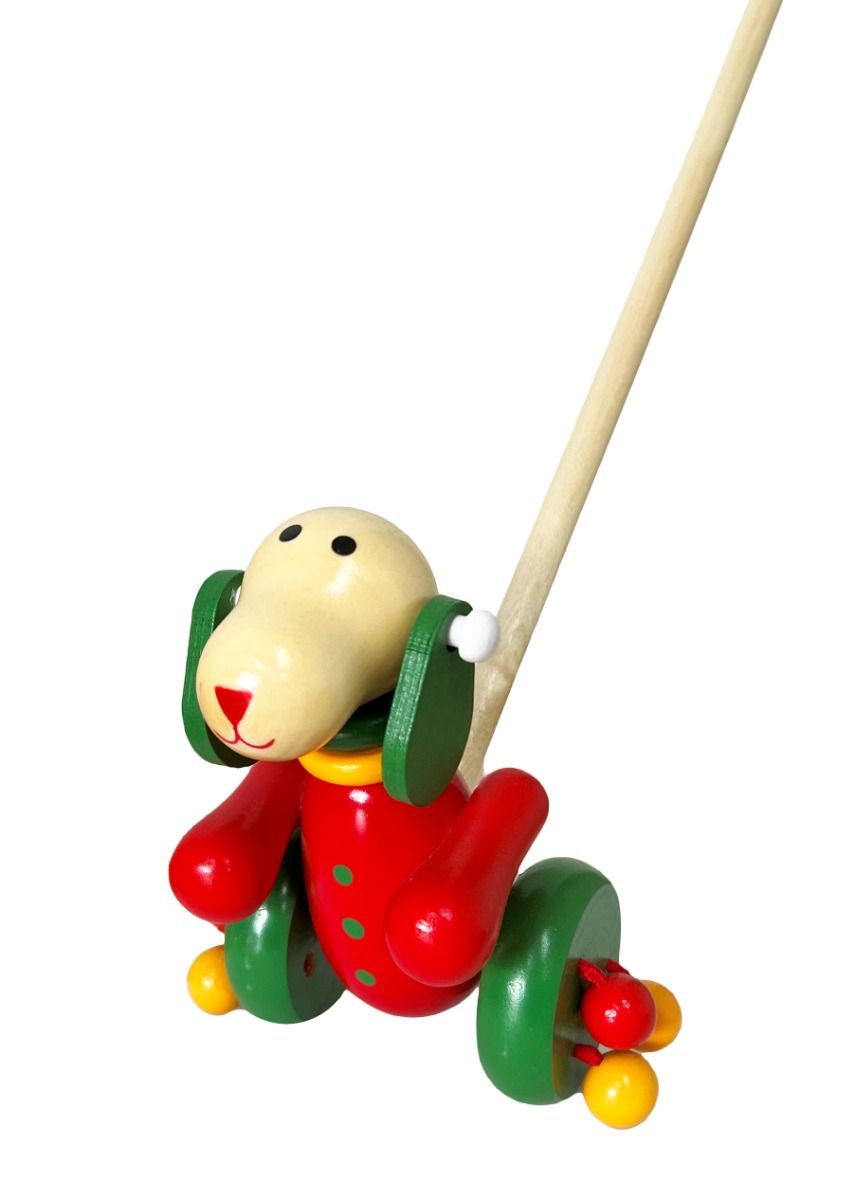 Wooden Dog Push Along