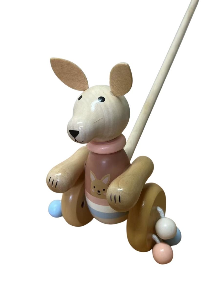 Wooden Kangaroo Push Along