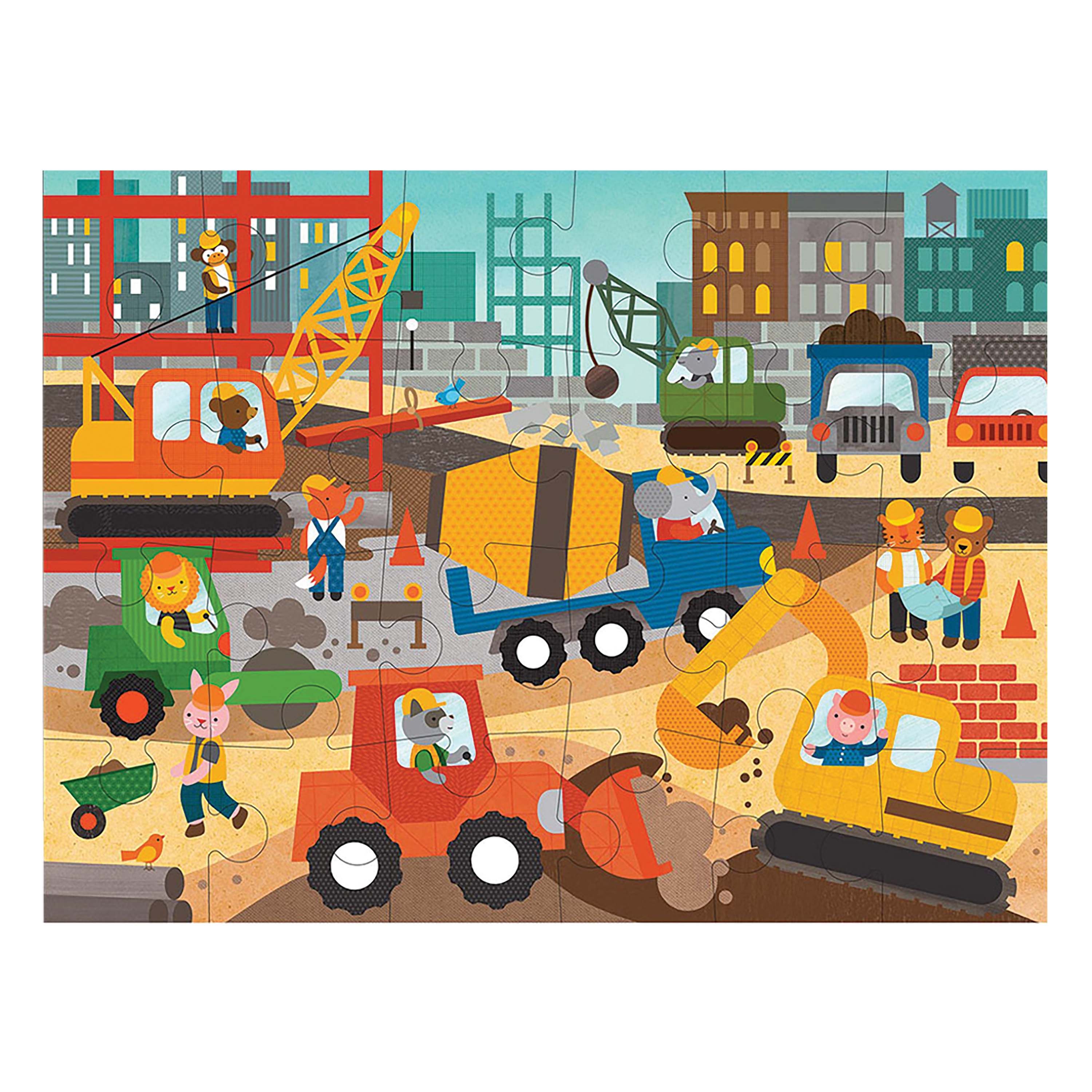 24pc Floor Puzzle | Construction Site