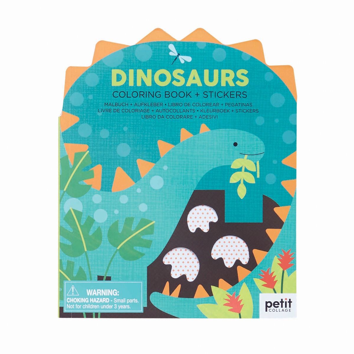 Colouring Book with Stickers | Dinosaur