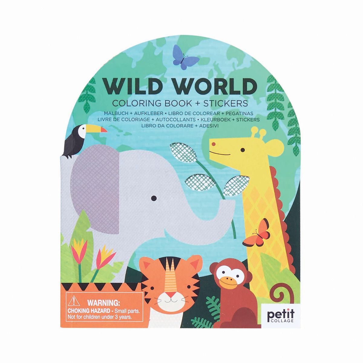 Colouring Book with Stickers | Wild World
