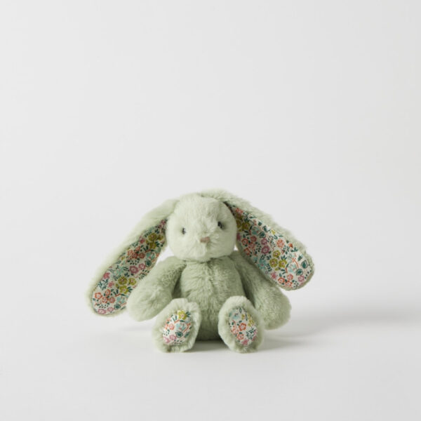 Floral Bunny Rattle | Mint