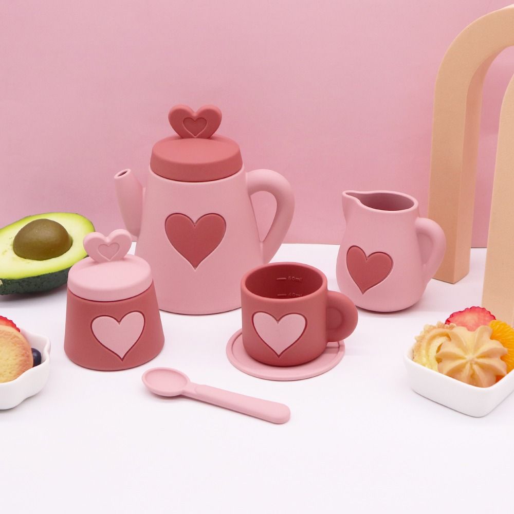 Pink Silicon Tea Set