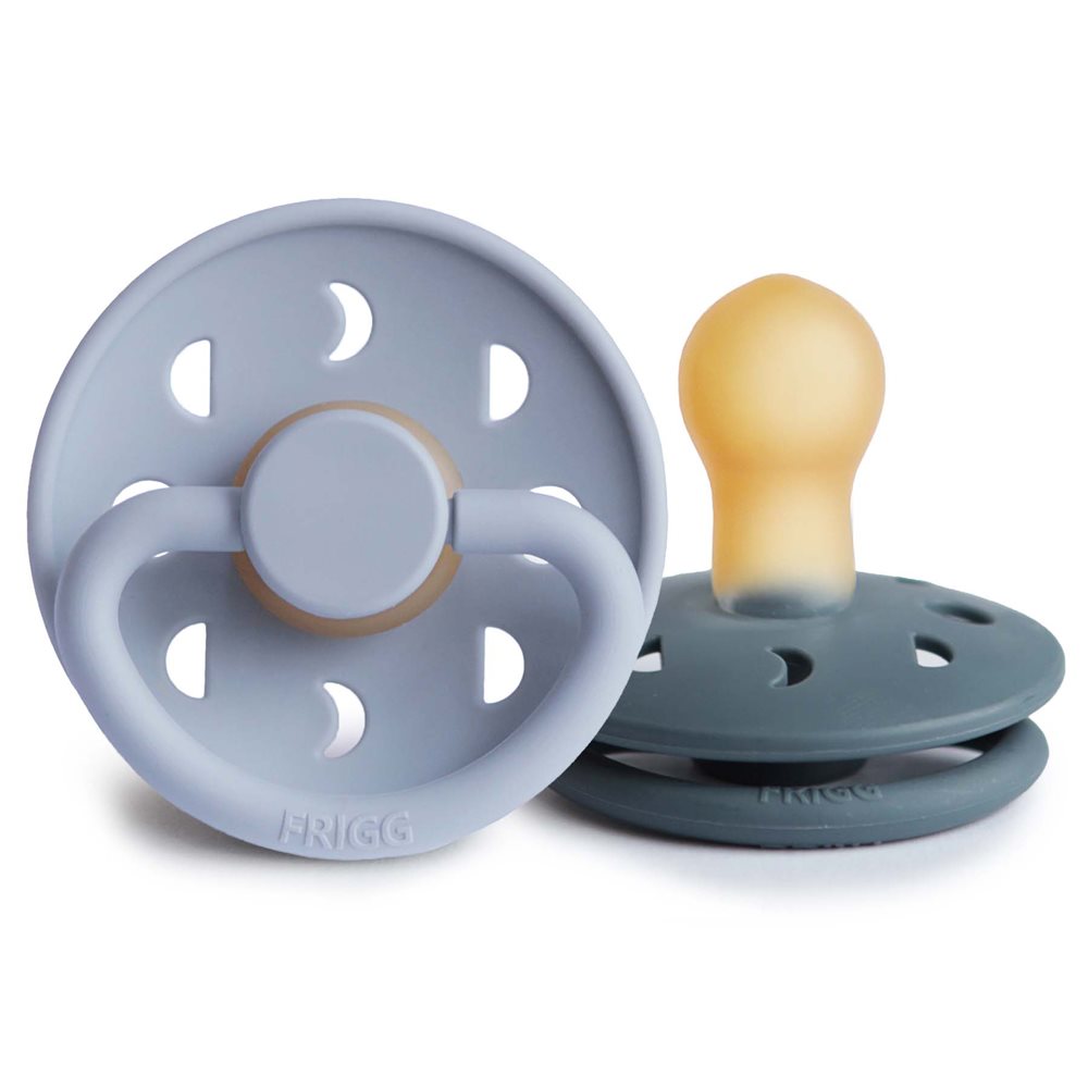 Moon Phase 2-Pack Pacifiers | Latex | Powder Blue/Slate