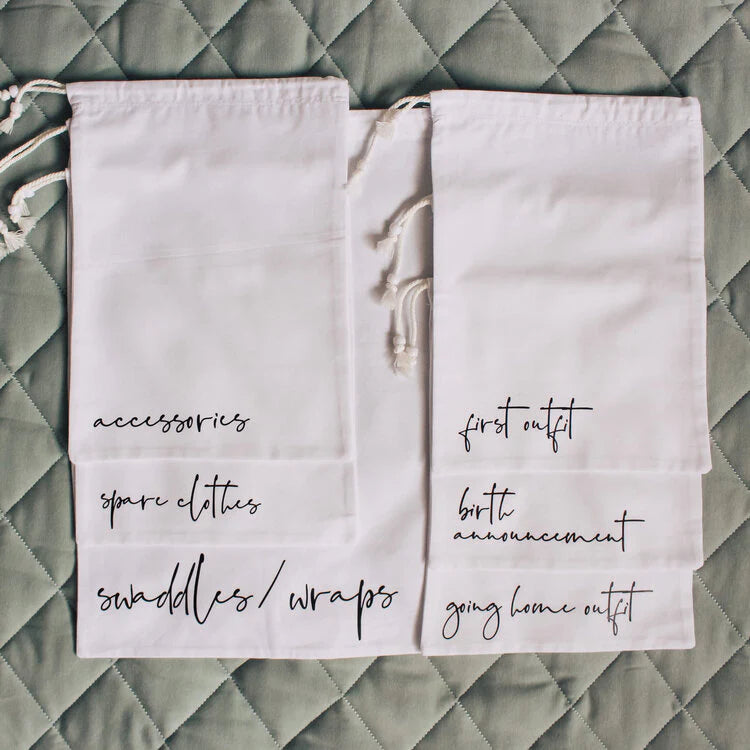 Hospital Bag Organisers + Wet Bag