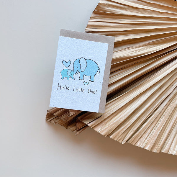 Seeded Card | Hello Little One Elephant