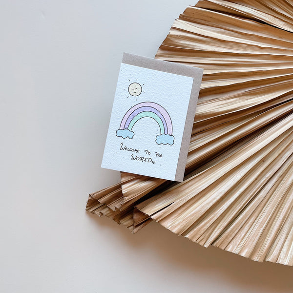 Seeded Card | Welcome Baby Rainbow