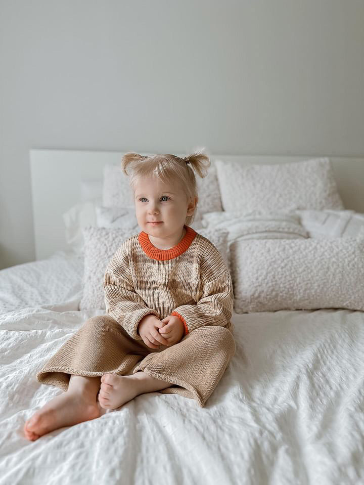 Jamie Unisex Cotton Sweater | Desert Stripe
