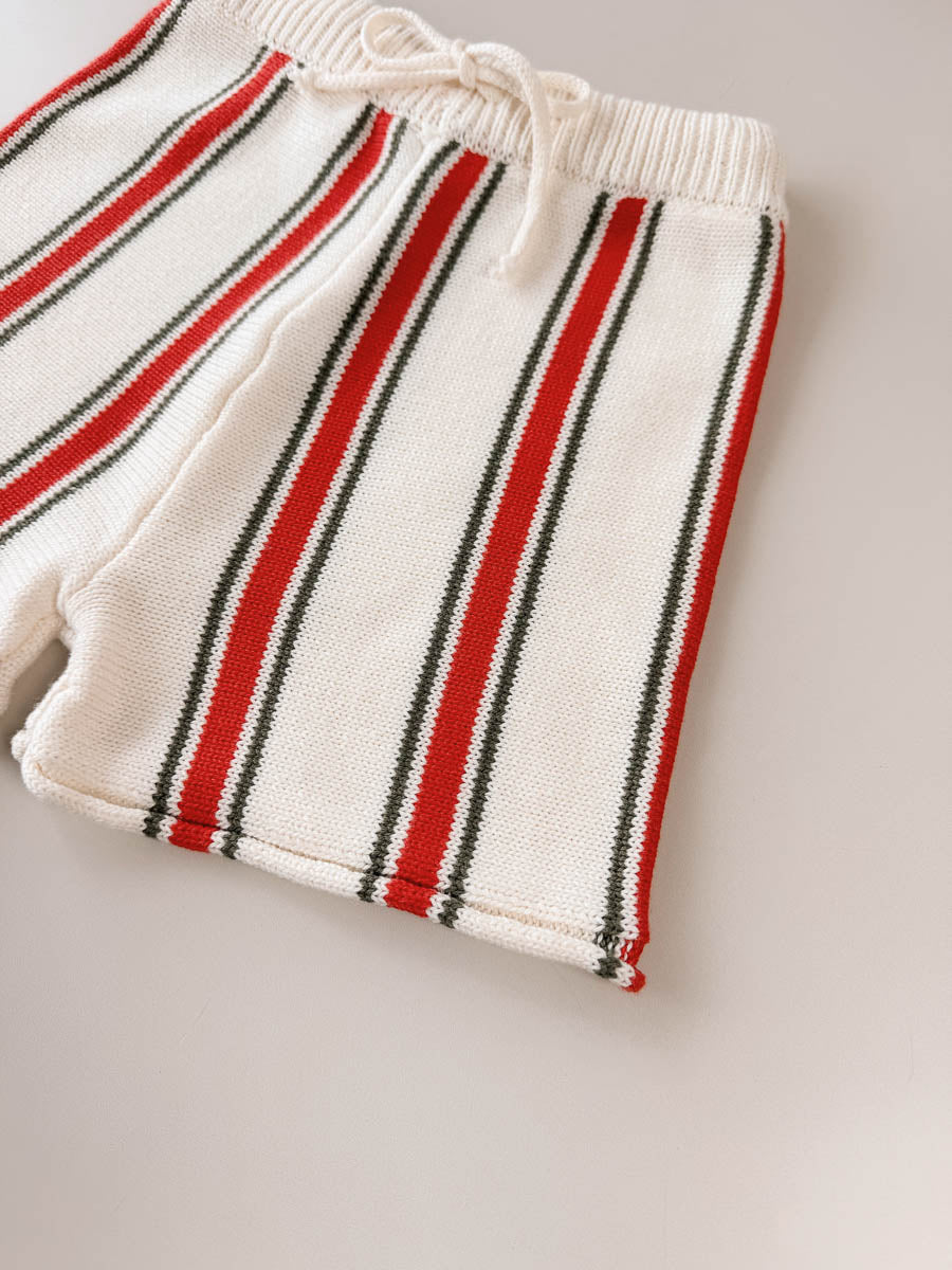 Retro Stripe Cotton Shorts ONLY