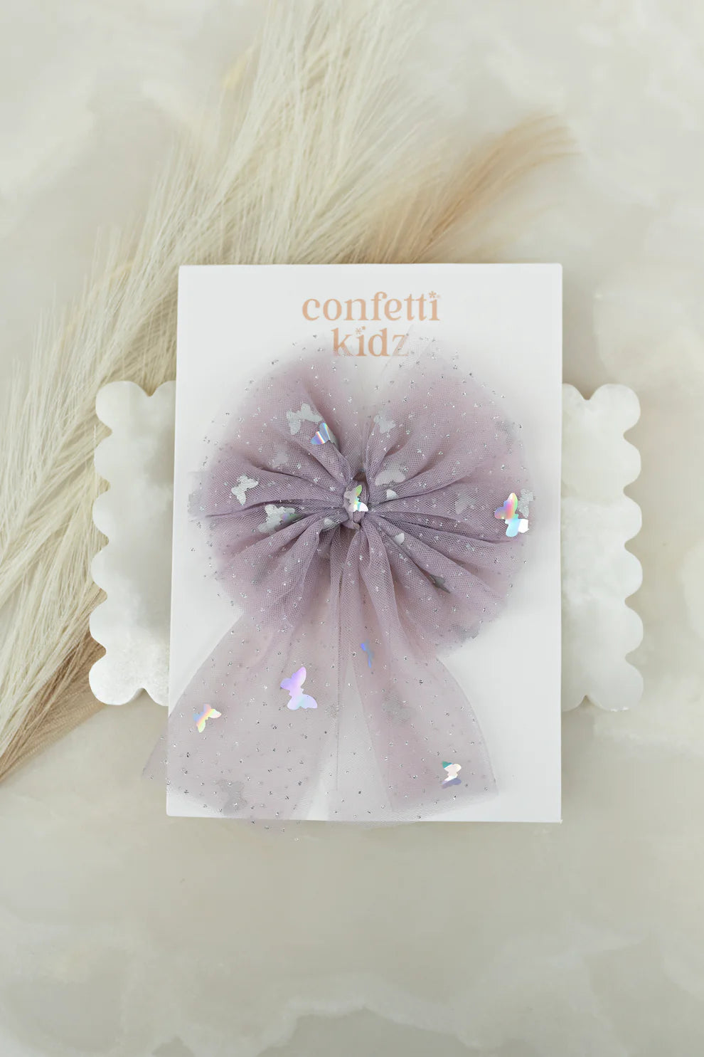 Tulle Sailor Bow | Mauve Butterfly