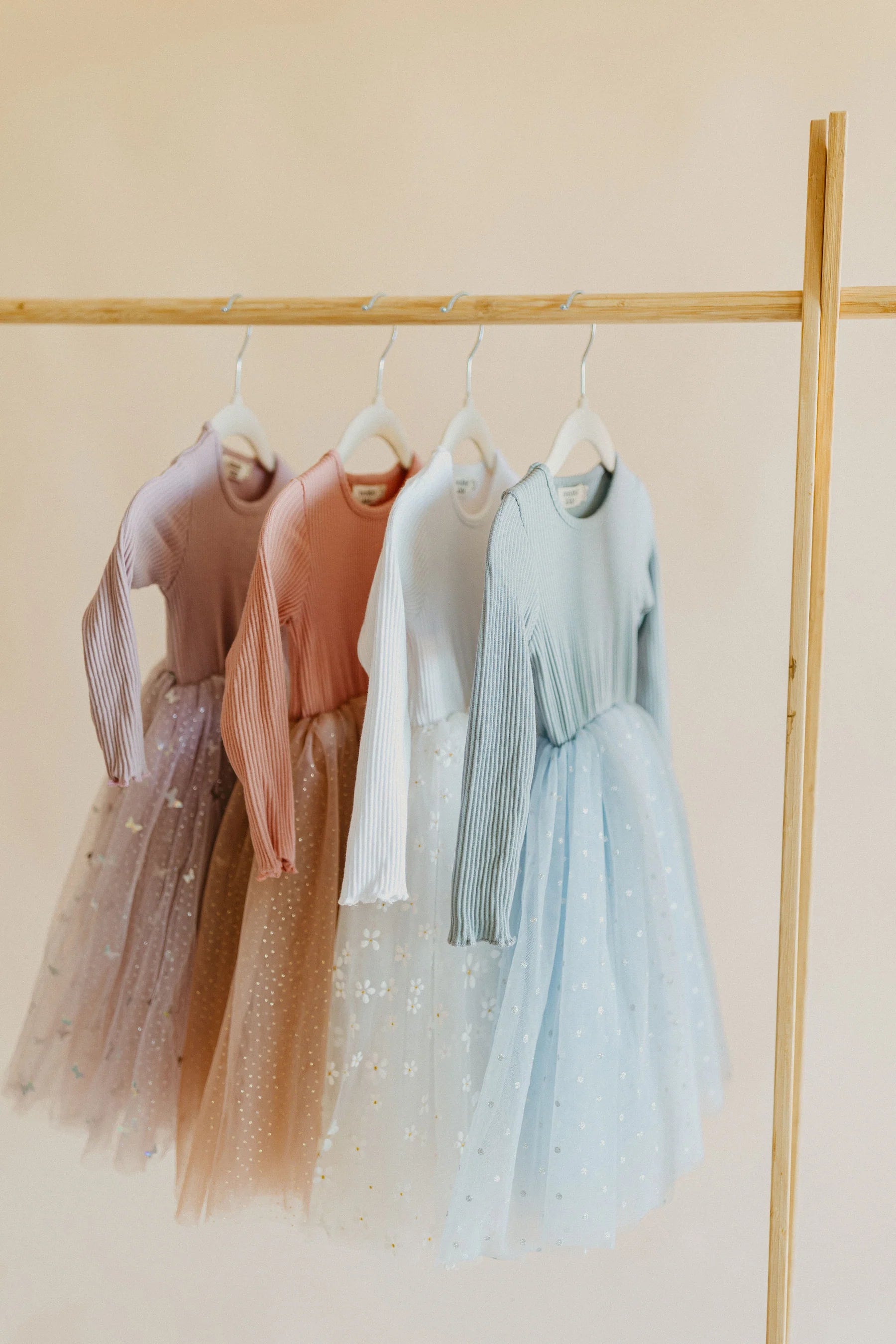 Tulle Party L/S Dress | Dusty Pink