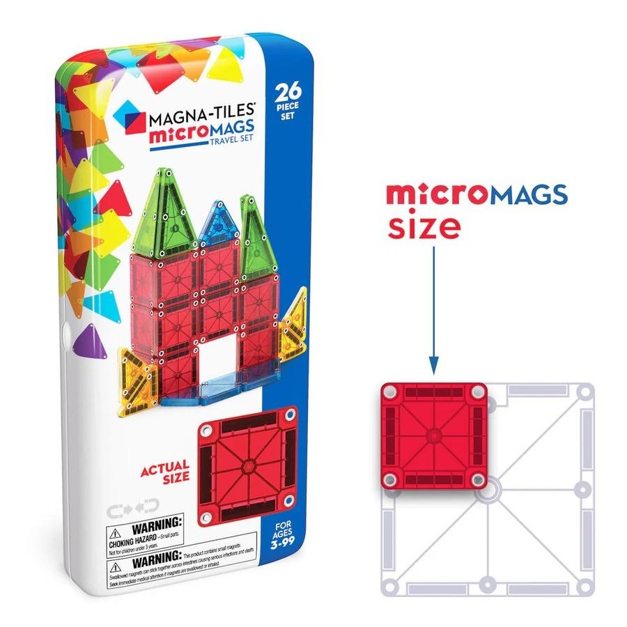 Magnatiles Travel Set | Micromags 26pcs