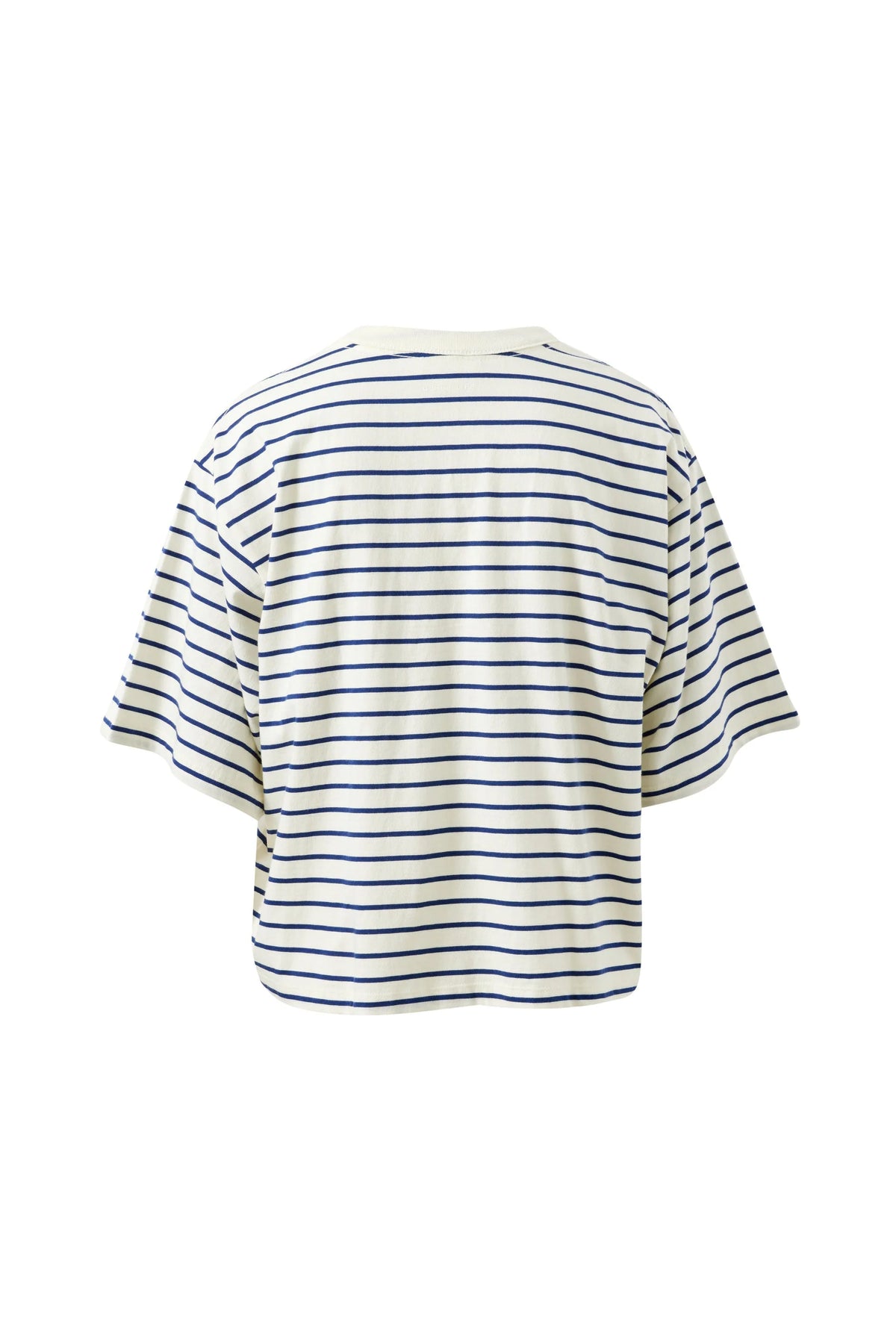 Women's Phoebe Tee | Milk/Blue Stripe