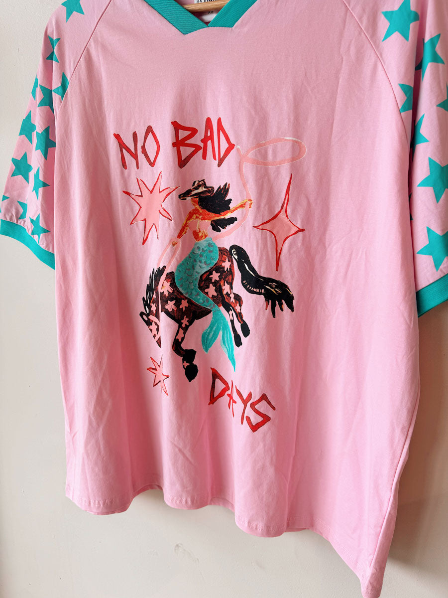 Womens SS Tee | No Bad Days Pink