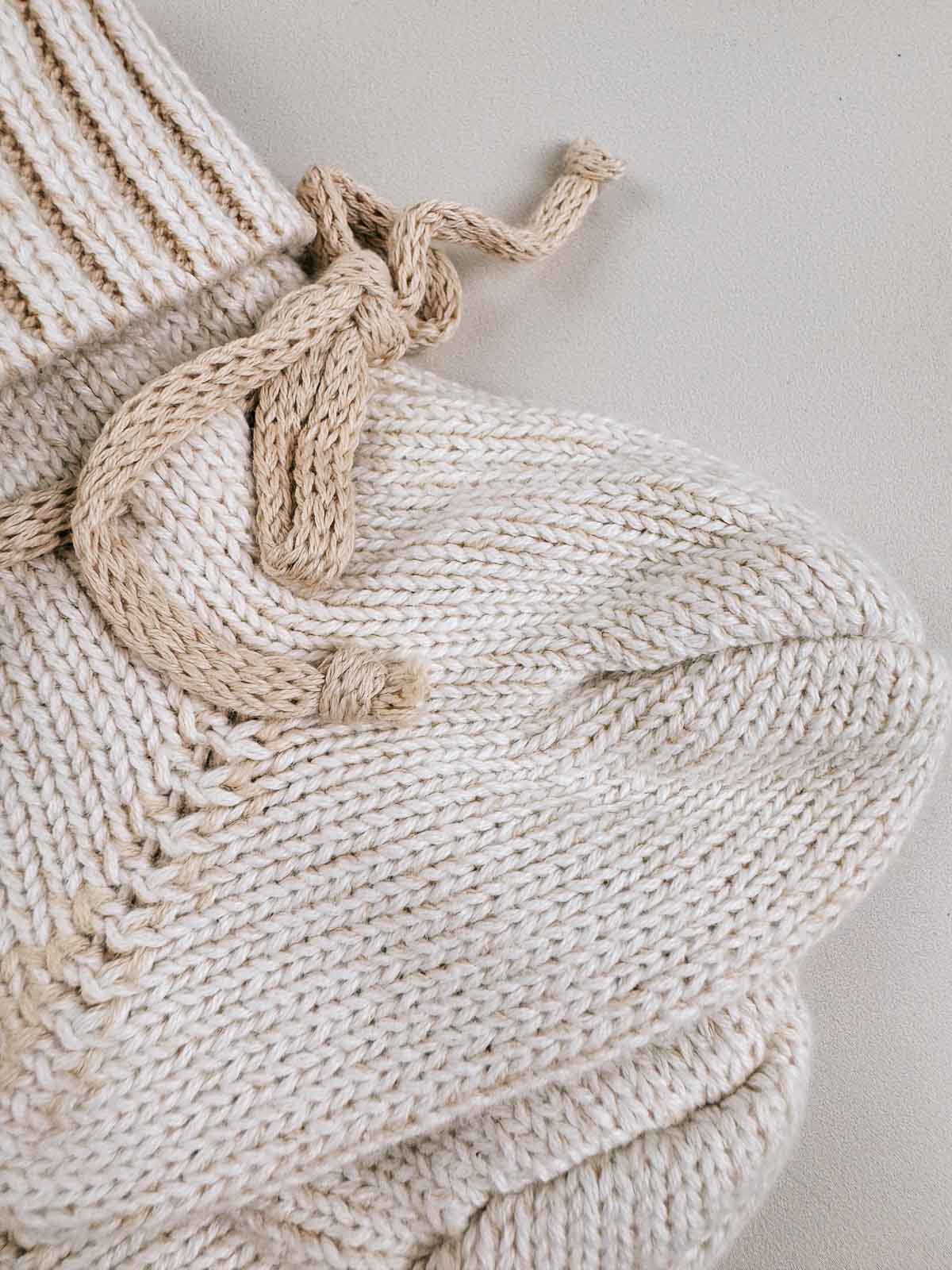 Andy Cotton Rib Booties | Biscuit