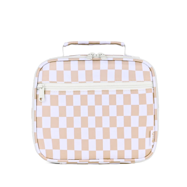 Mini Insulated Lunch Bag l Caramel Check