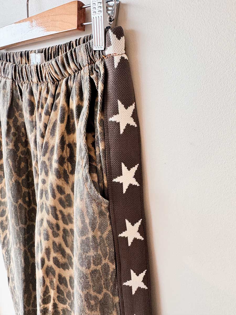 Women's Pants |  Leopard / Choc Cream Star