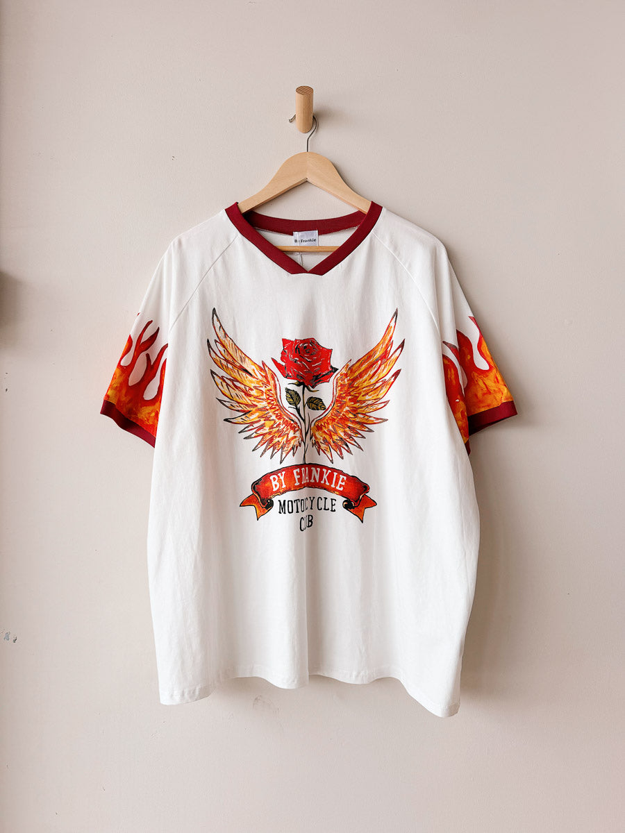 Womens SS Tee | Motorcycle Club White