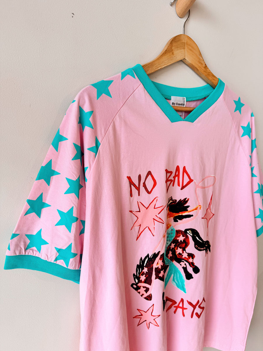Womens SS Tee | No Bad Days Pink