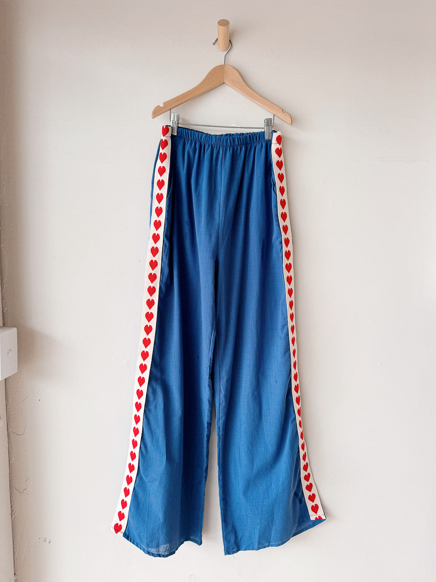 Women's Pants | Royal Blue/Heart Trim