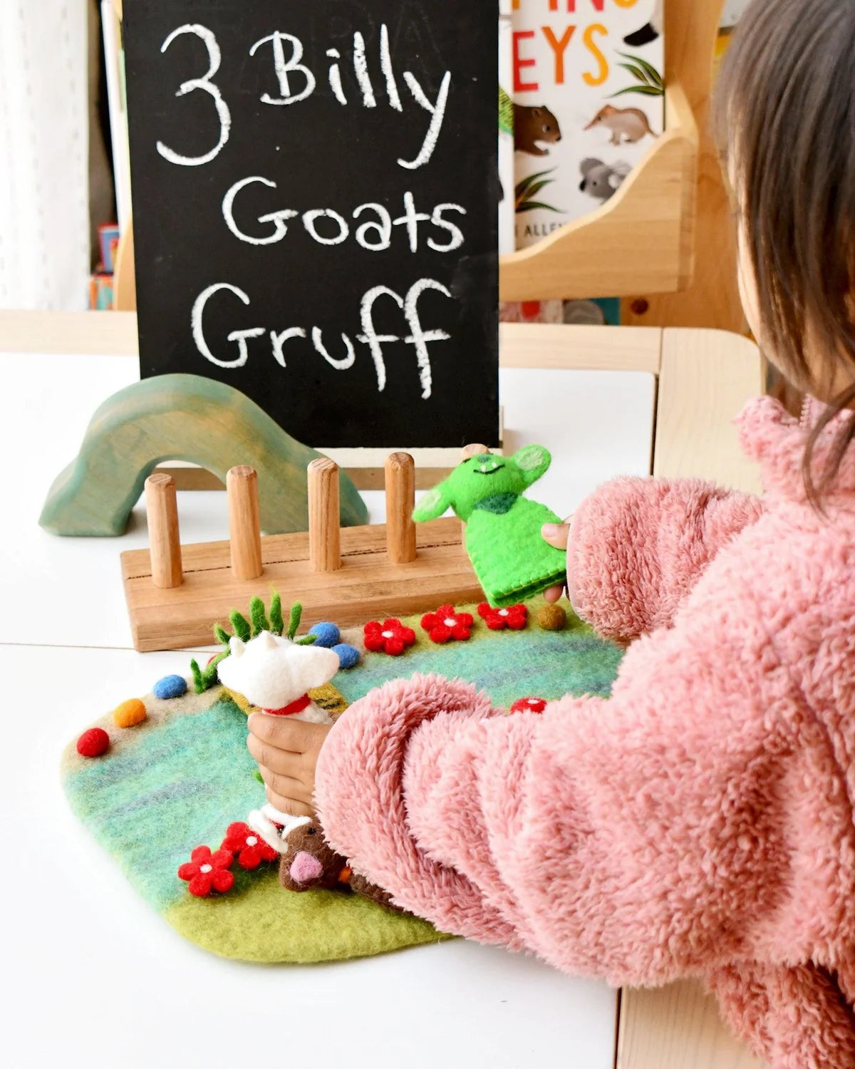 Felt Finger Puppets | Three Billy Goats Gruff