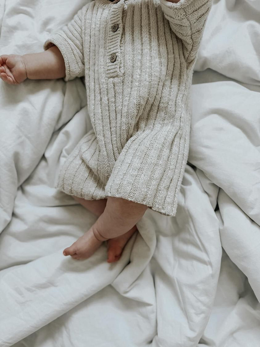 Billie Rib Romper | Buttercream