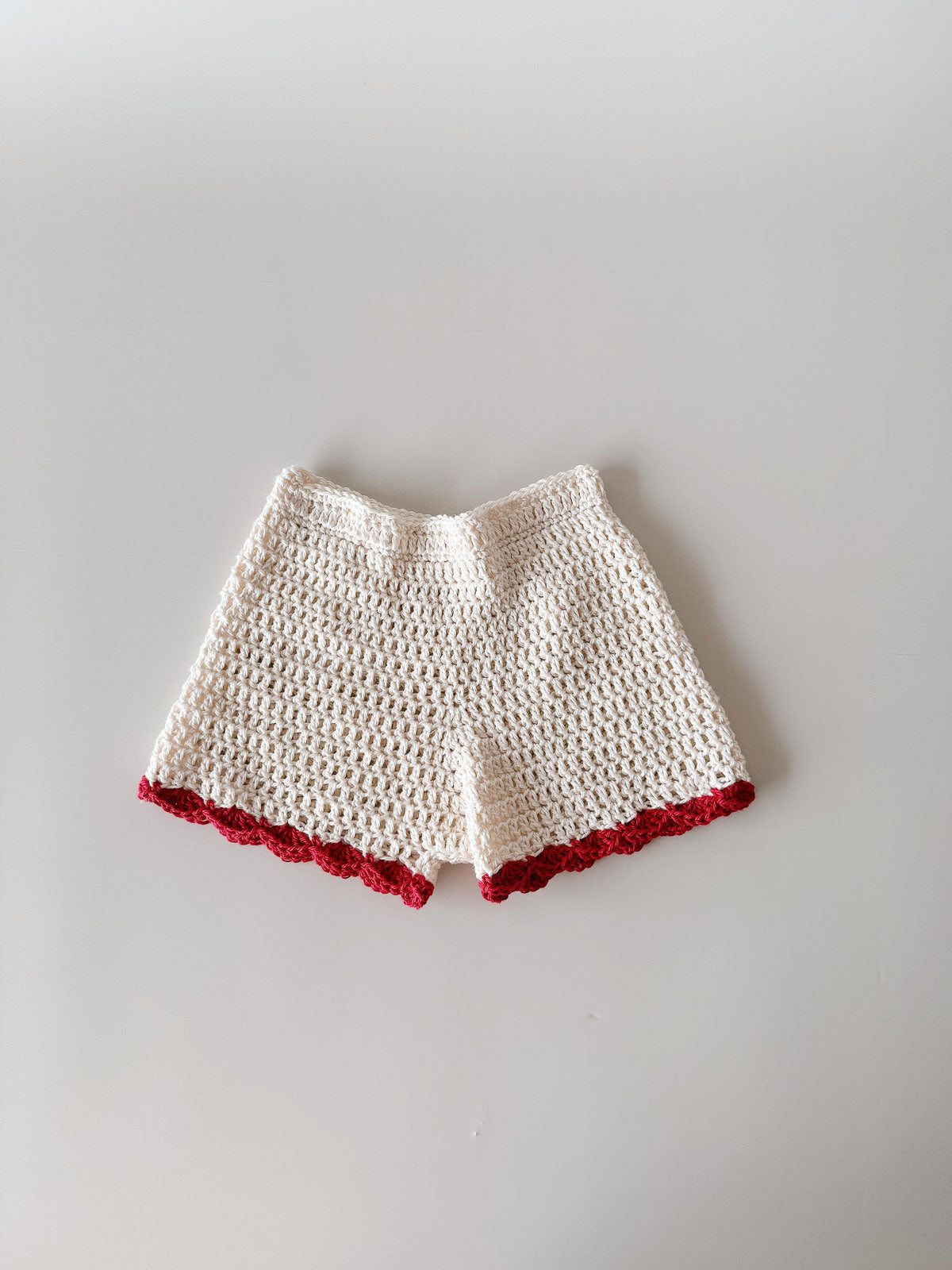 PRE-ORDER | Cherry Scollop Crochet Shorts