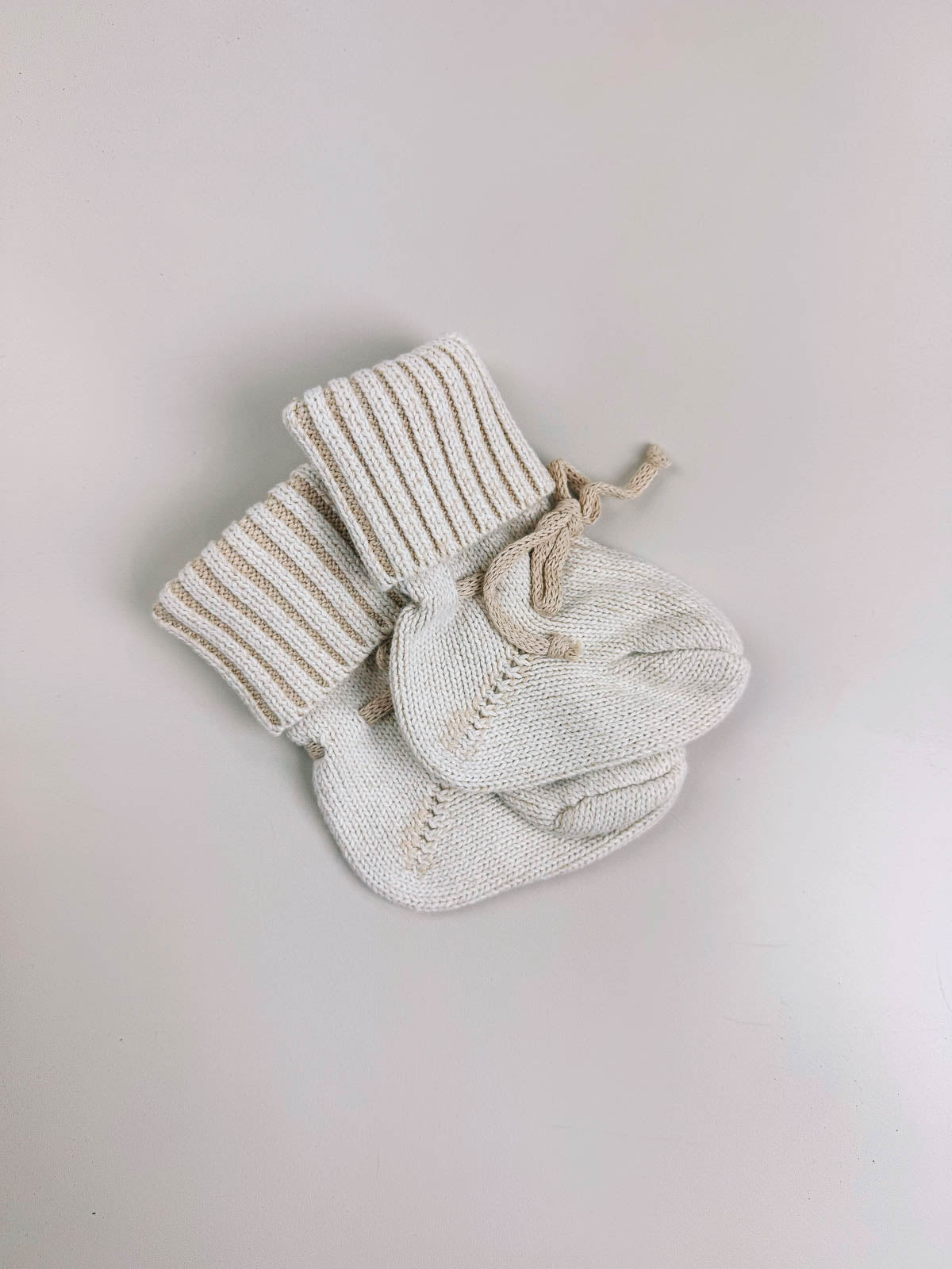 Andy Cotton Rib Booties | Biscuit