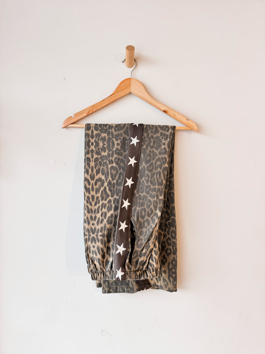 Women's Pants |  Leopard / Choc Cream Star