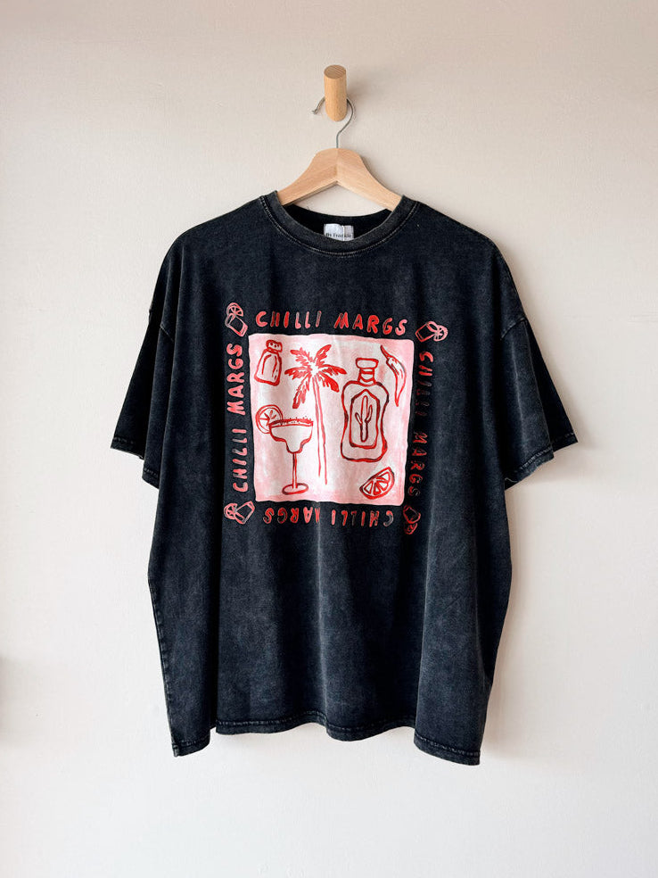 Womens SS Tee | Chilli Margs | Acid Wash