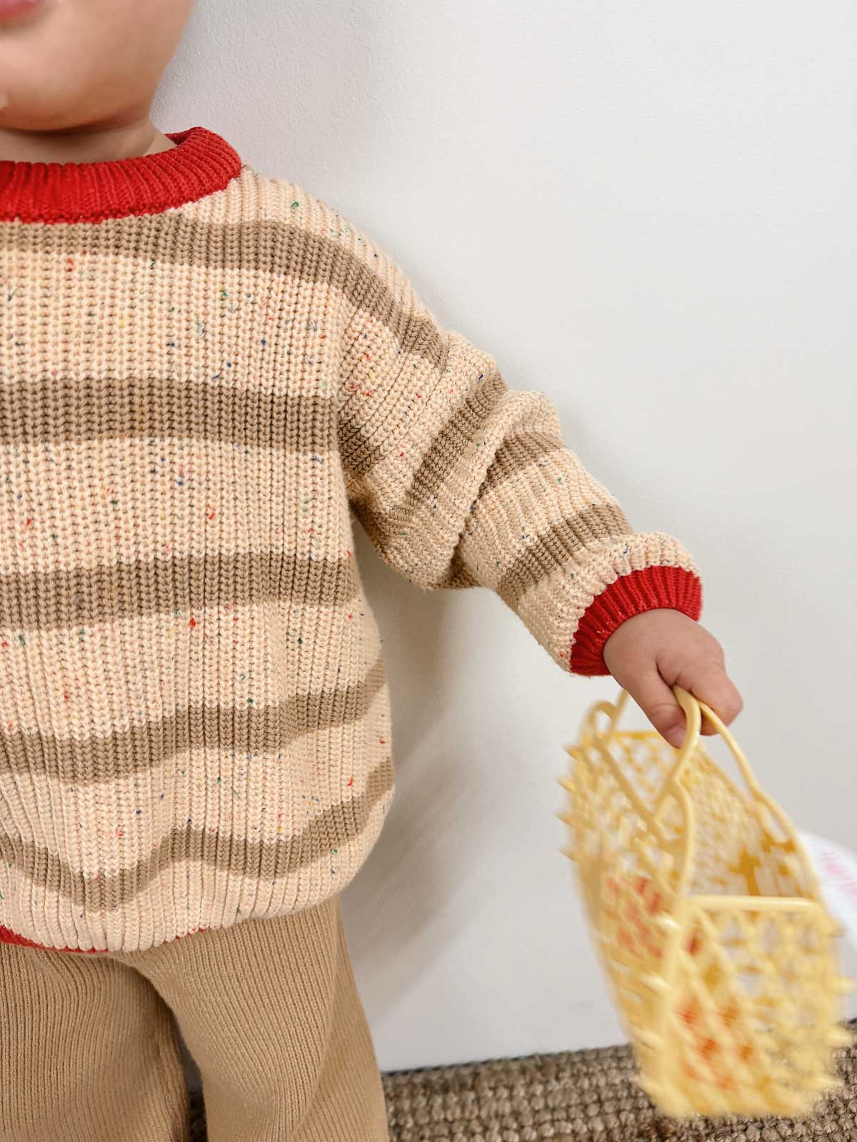 Jamie Unisex Cotton Sweater | Desert Stripe