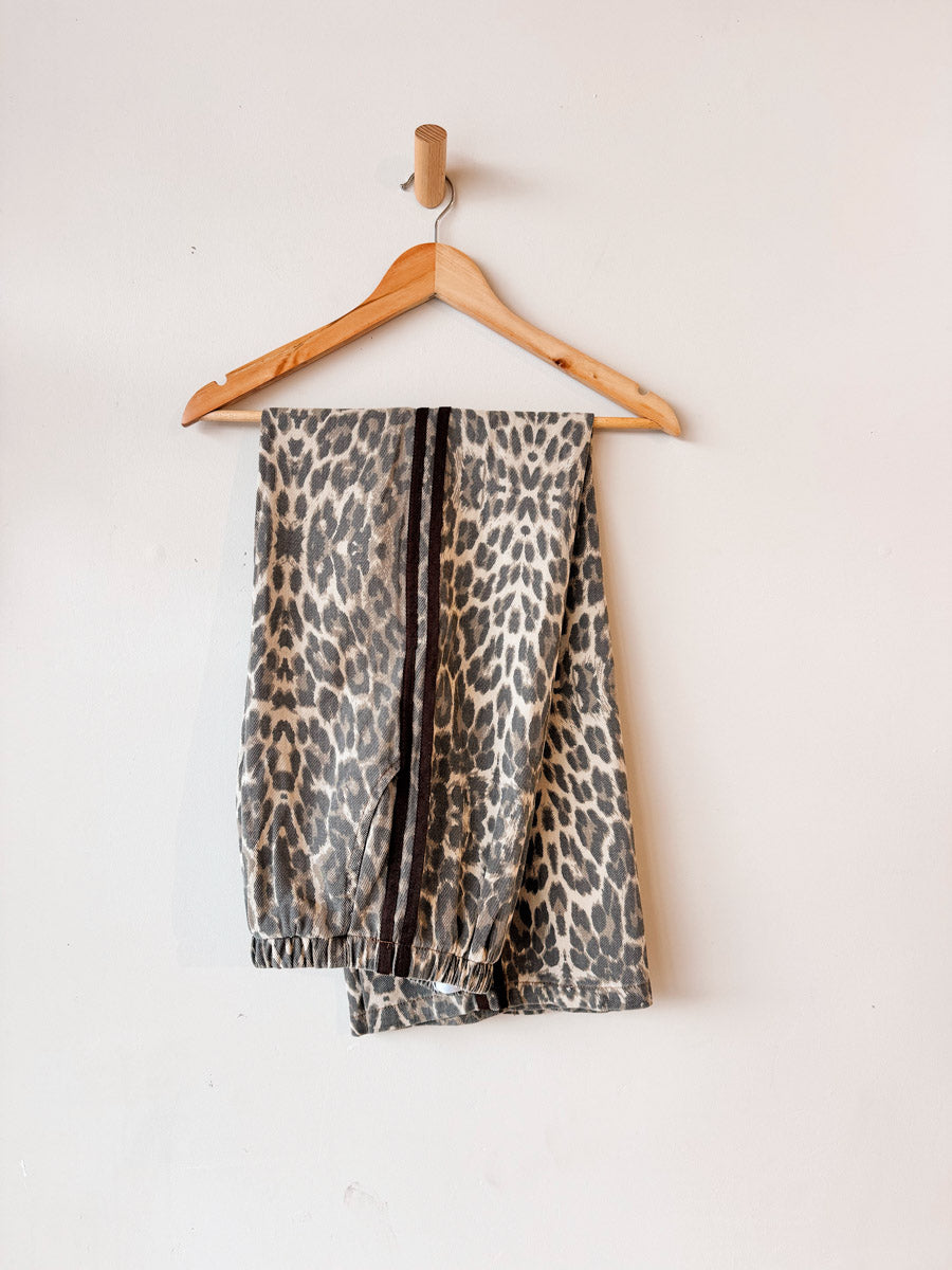 Women's Pants |  Leopard / Choc Duo Stripe